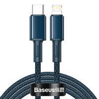 Baseus High Density Braided Series Fast Charging Datový Kabel USB-C - Lighting 20W 2m Blue Baseus High Density Braided Series Fast Charging Datový Kabel USB-C - Lighting 20W 2m Blue