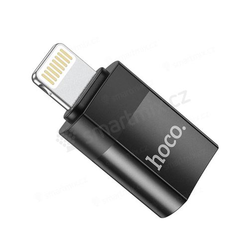 Přepojka / adaptér HOCO - USB-C samice na Lightning samec - kovová - šedá