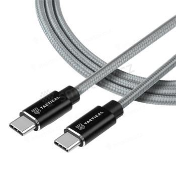 Synchronizační a nabíjecí kabel Tactical Fast Rope USB-C / USB-C - 100W - šedý