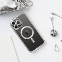 Pouzdro ELECTRO MAG COVER kompatibilní s MagSafe pro IPHONE 13 stříbrné (3)