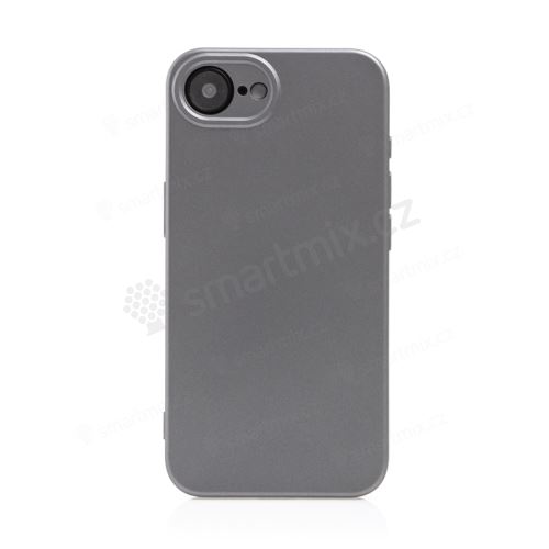 Kryt METALLIC pro Apple iPhone 16e / 17e - gumový - šedý