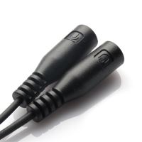 Rozdvojka / přepojka 3,5mm jack na 2x 3,5mm jack sluchátka + mikrofon - s kabelem - černá (3)