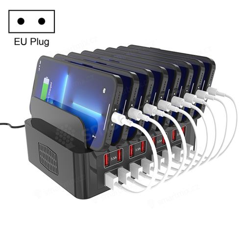 Nabíjecí stanice / nabíječka s USB-A porty (16x USB-A - 150W) - černá