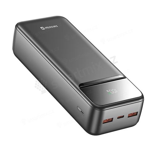 Externí baterie / power bank SWISSTEN Power Line II - USB + USB-C - černá