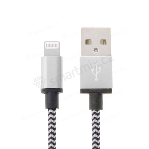Synchronizační a nabíjecí kabel Lightning - tkanička - 2m