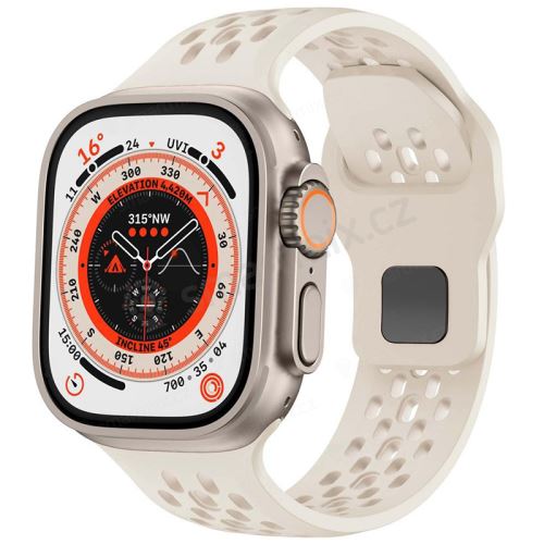 Řemínek pro Apple Watch 42mm / 41mm / 40mm / 38mm - silikonový - pletený - námořnicky modrý
