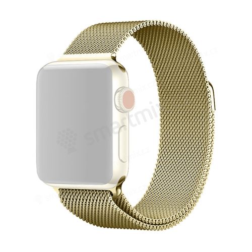 Řemínek pro Apple Watch 40mm Series 4 / 5 / 6 / SE / 38mm 1 / 2 / 3 - nerezový - milánský tah