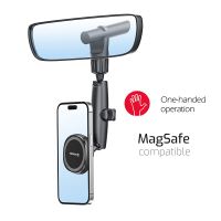 Držák do auta SWISSTEN Mirror - MagSafe kompatibilní - na zpětné zrcátko - černý Držák do auta SWISSTEN Mirror - MagSafe kompatibilní - na zpětné zrcátko - černý
