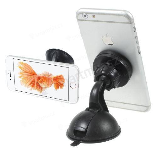 Držák do auta pro Apple iPhone - na sklo / palubní desku - s přísavkou - klipové uchycení - černý