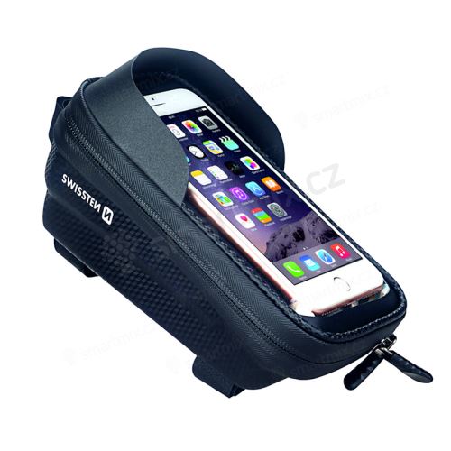 Sportovní pouzdro na kolo SWISSTEN pro Apple iPhone včetně velikostí Plus a Max - černé