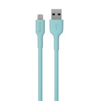Synchronizační a nabíjecí kabel BIOIO - USB-A / Lightning pro Apple iPhone - slaměné kousky - mátově zelený - 1m (1)