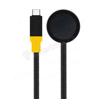 Magnetický nabíjecí kabel TACTICAL Recce USB-C pro Apple Watch - 1m - černý / barevný