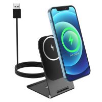 Bezdrátová nabíječka Qi SWISSTEN - MagSafe kompatibilní - skládací - hliníková - černá Bezdrátová nabíječka Qi SWISSTEN - MagSafe kompatibilní - skládací - hliníková - černá