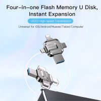 Flash disk YESIDO 4v1 pro Apple iPhone / iPad / MacBook - Lightning / USB / USB-C / Micro USB - kovový - stříbrný (7)