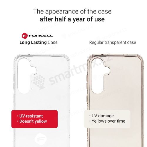 FORCELL F-PROTECT Dlouhotrvající tenké pouzdro pro SAMSUNG A35 transparentní