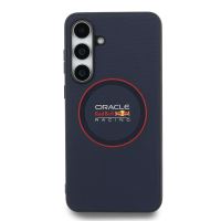 Red Bull PU Leather Red Ring MagSafe Zadní Kryt pro Samsung Galaxy S25 FE Navy (2)